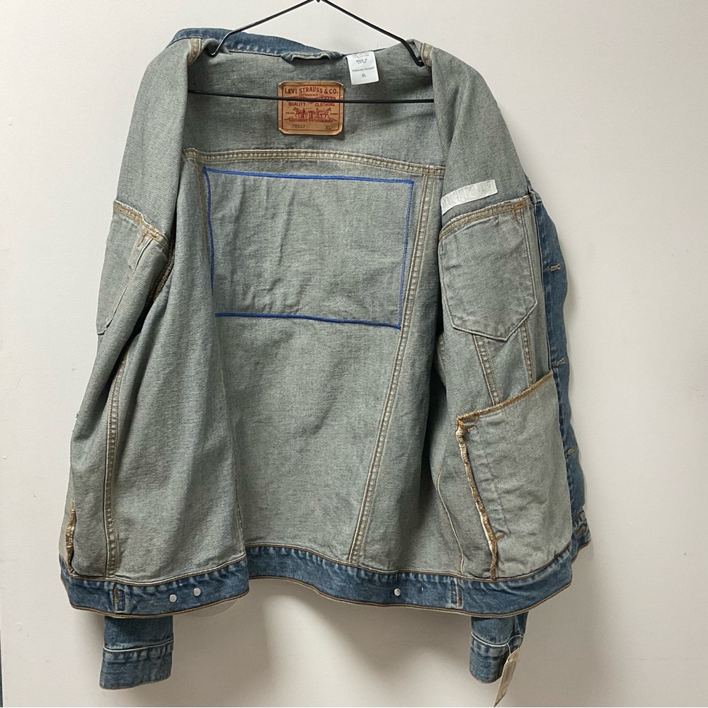 Levi Strauss & Co. Embroidered Puerto Rican Flag/Pacific Trucker Jean Jacket! - Picture 14 of 15
